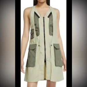 Air Jordan Green Vest Mini Dress XS